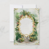 [gepersonaliseerd] Elegante moderne tuin bruiloft Kaart (Achterkant)