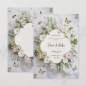 [gepersonaliseerd] Elegante moderne tuin bruiloft Kaart (Voorkant / Achterkant)