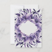 [Gepersonaliseerd] Elegante Paarse bruiloft uitnod Kaart (Achterkant)