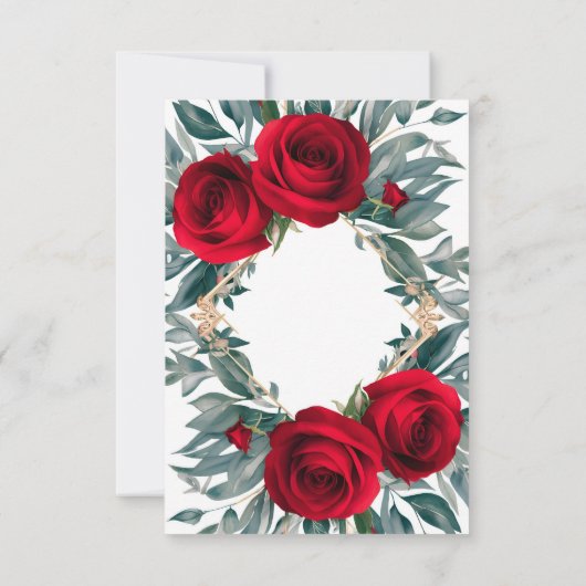 [Gepersonaliseerd] Elegante Rozen bruiloft uitnodi Kaart (Achterkant)