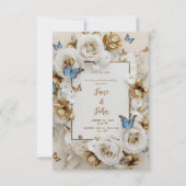 [Gepersonaliseerd] Elegante tuin bruiloft uitnodig Kaart (Voorkant)