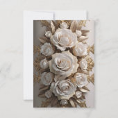 [Gepersonaliseerd] Elegante witte bruiloft uitnodi Kaart (Achterkant)