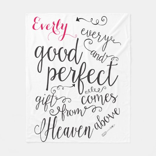 Gepersonaliseerd Elk goed geschenk komt uit de hem Fleece Deken (Voorkant)