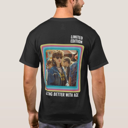 Gepersonaliseerd Elke leeftijd  foto Verjaardag Co T-shirt (Achterkant)