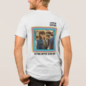 Gepersonaliseerd Elke leeftijd  foto Verjaardag Co Tri-Blend Shirt (Achterkant)