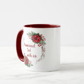 Gepersonaliseerd Emmanuel God is met ons Poinsetti Mok (Voorkant links)