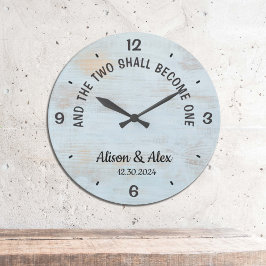 Gepersonaliseerd en de twee zullen één vlees zijn grote klok