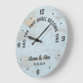 Gepersonaliseerd en de twee zullen één vlees zijn grote klok (Hoek)