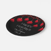 Gepersonaliseerd en elegant kerstfeest papieren bordje (Gekanteld)