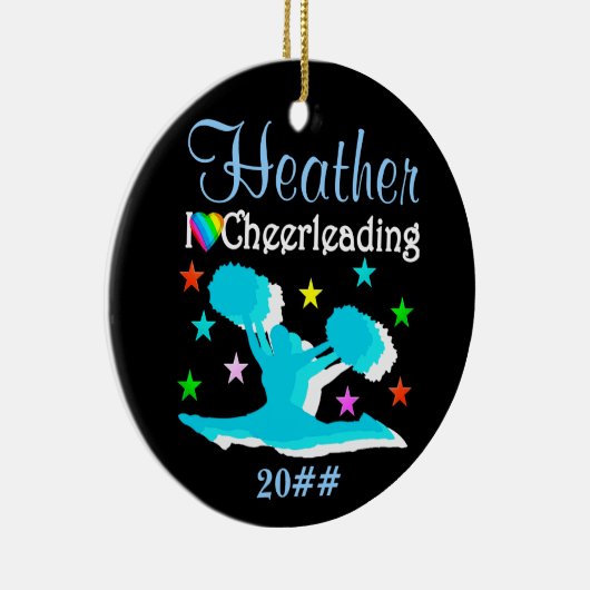 GEPERSONALISEERD EN GEDATEERD CHEERLEADER ORNAMENT (Rechts)