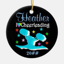 GEPERSONALISEERD EN GEDATEERD CHEERLEADER ORNAMENT