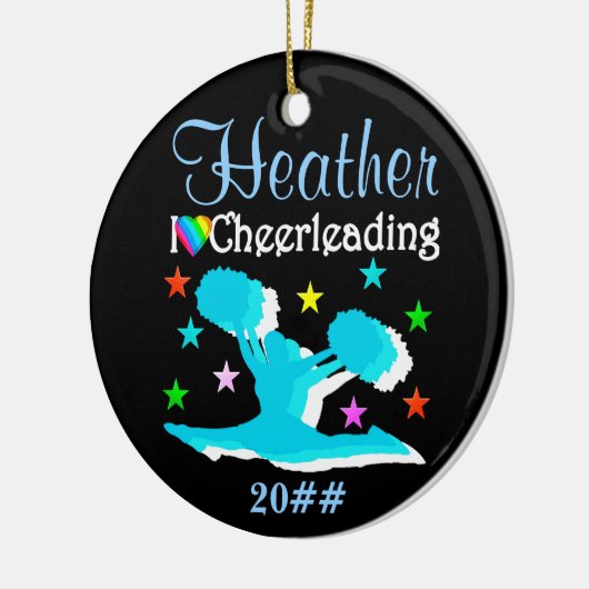 GEPERSONALISEERD EN GEDATEERD CHEERLEADER ORNAMENT (Links)