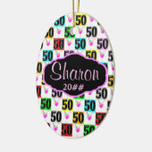 GEPERSONALISEERD EN GEDATEERD HAPPY 50TH ORNAMENT (Links)