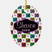 GEPERSONALISEERD EN GEDATEERD HAPPY 50TH ORNAMENT (Voorkant)