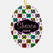GEPERSONALISEERD EN GEDATEERD HAPPY 50TH ORNAMENT (Achterkant)