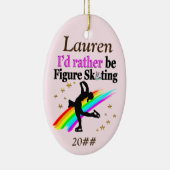  GEPERSONALISEERD EN GEDATEERD SCHAATSEN ORNAMENT (Rechts)