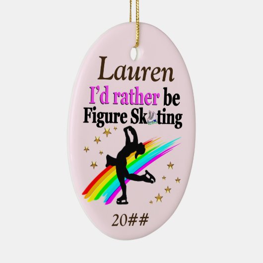  GEPERSONALISEERD EN GEDATEERD SCHAATSEN ORNAMENT (Rechts)