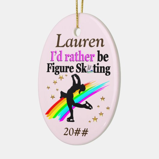 GEPERSONALISEERD EN GEDATEERD SCHAATSEN ORNAMENT (Links)