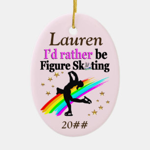 GEPERSONALISEERD EN GEDATEERD SCHAATSEN ORNAMENT