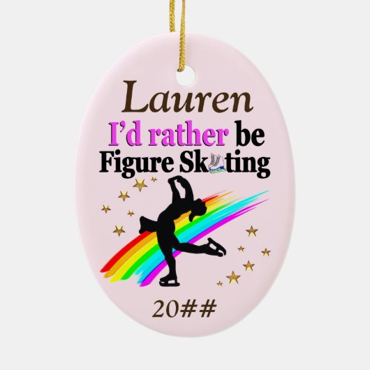  GEPERSONALISEERD EN GEDATEERD SCHAATSEN ORNAMENT (Achterkant)