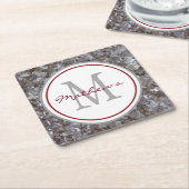 Gepersonaliseerd en gemonogd kartonnen onderzetters (Schuin)