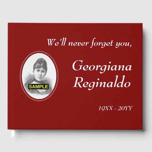 Gepersonaliseerd en maakt deel uit van het sympath gastenboek (Voorkant)