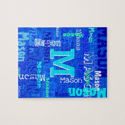 Gepersonaliseerd en monogrammen legpuzzel (Horizontaal)