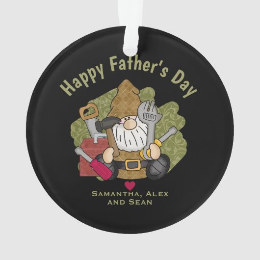 Gepersonaliseerd en persoonlijke handyman Garden G Ornament (achterkant)