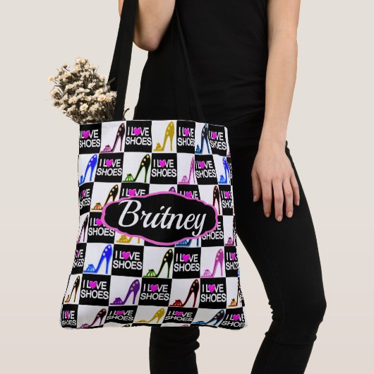 GEPERSONALISEERD EN TRENDY IK HOU VAN SCHOENEN TOTE BAG (Dichtbij)