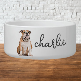 Gepersonaliseerd Engels Bulldog eten Voerbakje