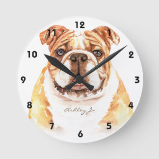 Gepersonaliseerd Engels Bulldog Square of Ronde Klok