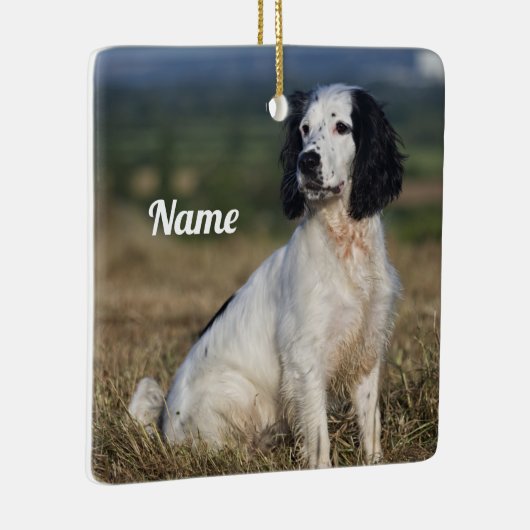 Gepersonaliseerd Engels Springer Spaniel Keramisch Ornament (Rechts)