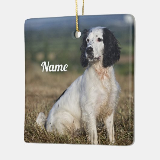 Gepersonaliseerd Engels Springer Spaniel Keramisch Ornament (Links)