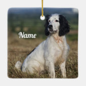 Gepersonaliseerd Engels Springer Spaniel Keramisch Ornament (Achterkant)