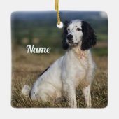 Gepersonaliseerd Engels Springer Spaniel Keramisch Ornament (Voorkant)
