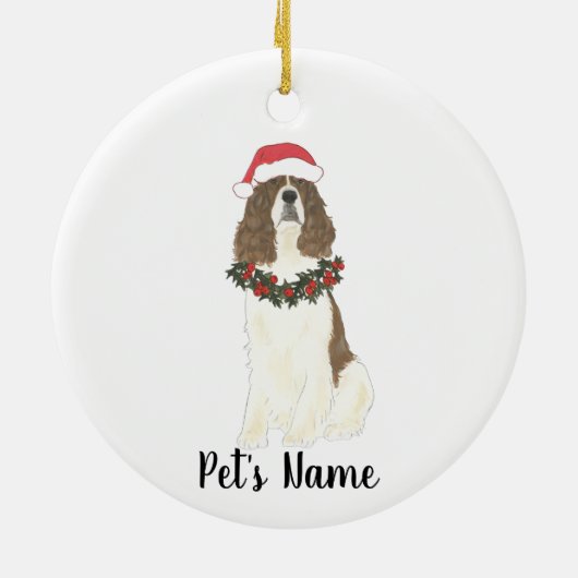Gepersonaliseerd Engels Springer Spaniel (lever) Keramisch Ornament (Achterkant)