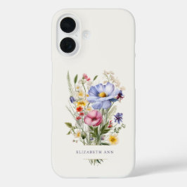 Gepersonaliseerd Engels Tuinboeket iPhone 16 Hoesje
