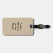 Gepersonaliseerd Engelse Bulldog Illustratie Bagagelabel (Achterkant horizontaal)