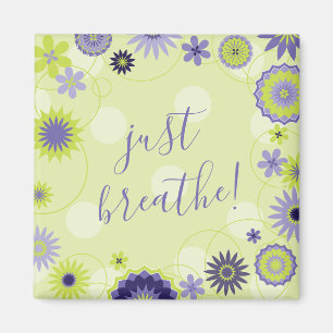 Gepersonaliseerd enkel Breathe Spring Floral Magneet