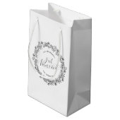 Gepersonaliseerd enkel getrouwd Floral | Gift Bag Klein Cadeauzakje (Achterkant Gekanteld)