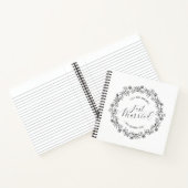 Gepersonaliseerd enkel getrouwd Floral | Guestbook Notitieboek (Binnen)