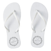 Gepersonaliseerd enkel getrouwd Floral | Teenslipp Teenslippers (Voetbed)