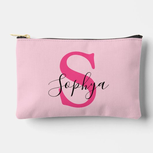 Gepersonaliseerd enkelvoudig niet-roze monogram etui (Voorkant)