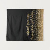 Gepersonaliseerd Enterprise Jubileum Party Black G Wandkleed (Voorkant (horizontaal))