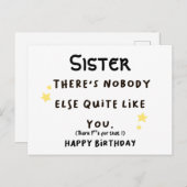 Gepersonaliseerd, er is niemand zoals jij cadeau briefkaart (Voorkant / Achterkant)