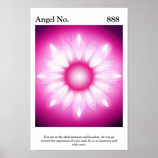 Gepersonaliseerd esthetisch aura angel nummer Post Poster (Voorkant)