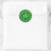 Gepersonaliseerd esthetische HAPPY St. Patrick's D Ronde Sticker (Tas)