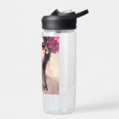 Gepersonaliseerd etherisch meisje met roze sproete waterfles (Links)