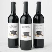 Gepersonaliseerd etiket van afstuderen wijn (Flessen)