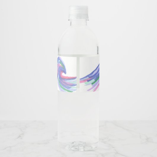 Gepersonaliseerd etiket van de waterfles (Achterkant)